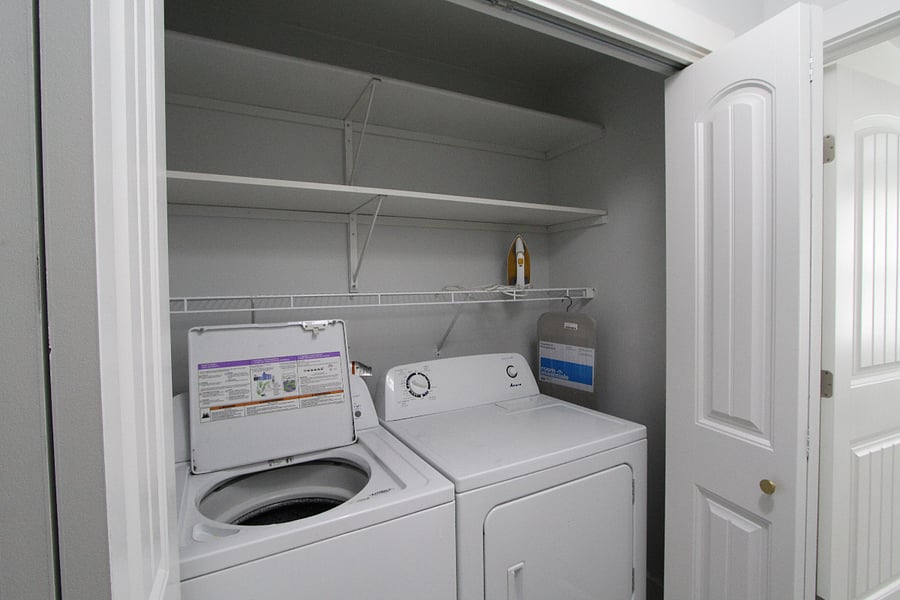 Washer/dryer closet (upstairs)