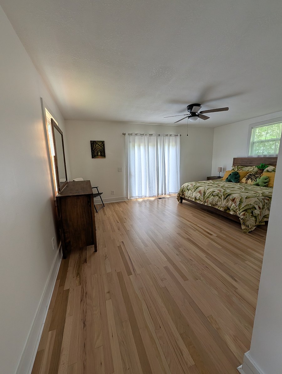Master bedroom from hall entry.