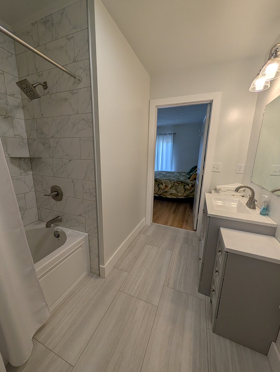 Master bath looking toward bedroom.