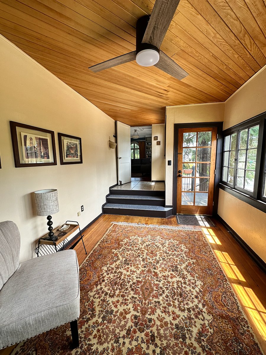 Sunroom looking into living space