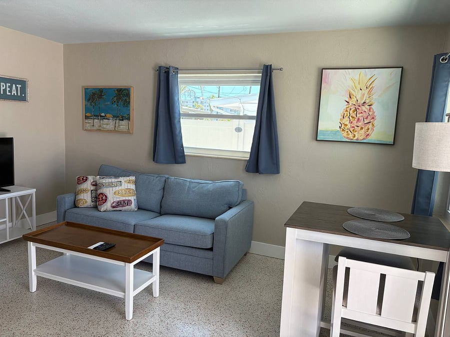 Pull out queen sofa bed with linens