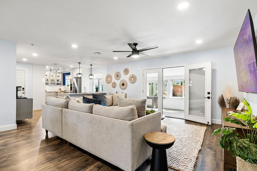 Bright, open, and connectedthis living space flows effortlessly into the kitchen and game room, keeping everyone part of the fun.