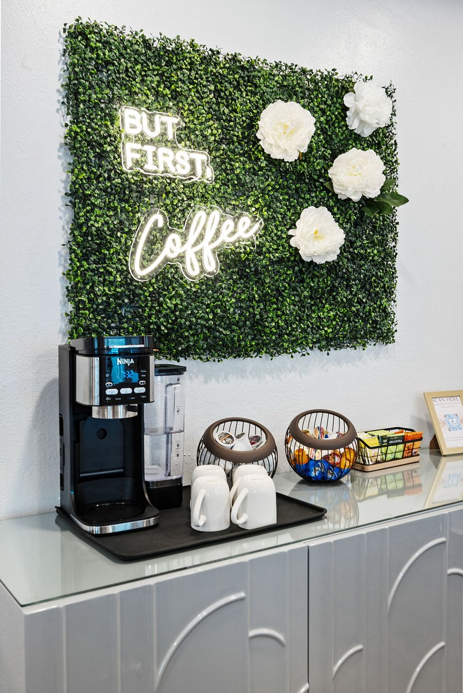 Wake up happy with your own Insta-worthy coffee stationfresh brews just steps away.