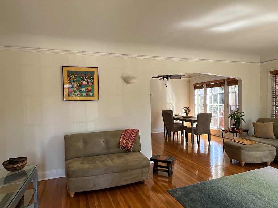 Living room to dining room