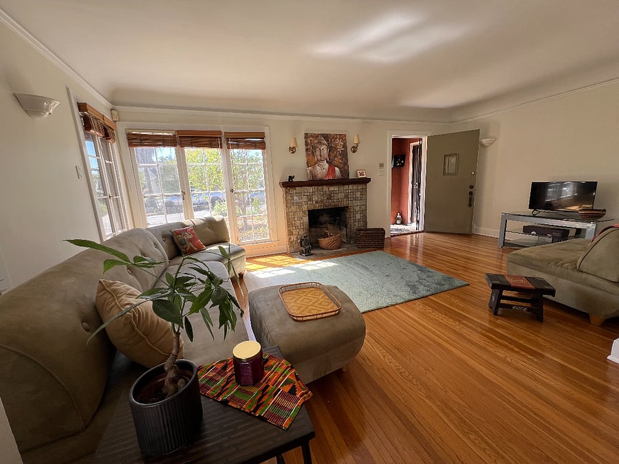 Living room and front door