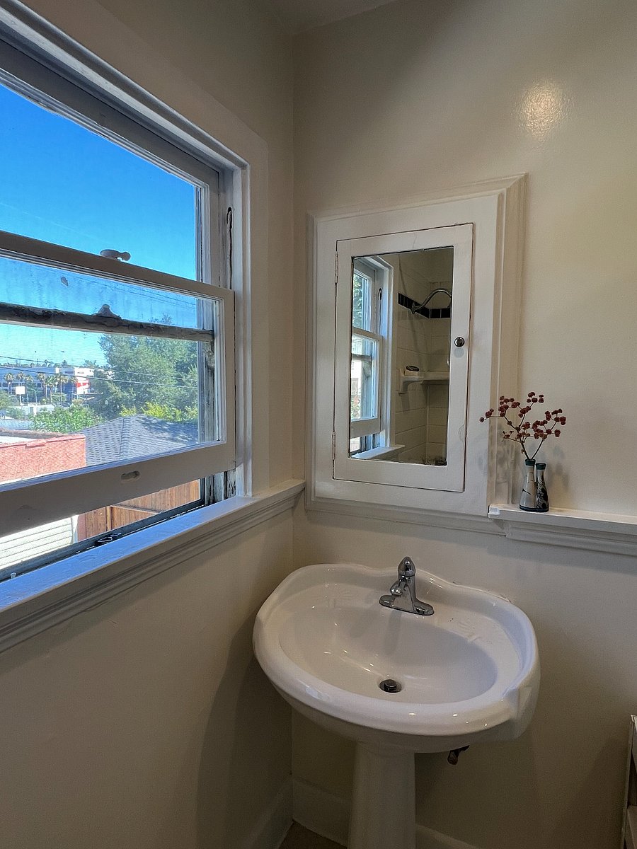 Bathroom with medicine cabinet