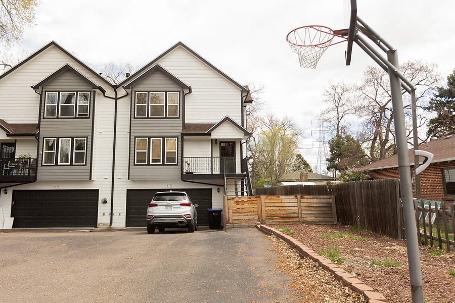 Garage and large driveway for parking