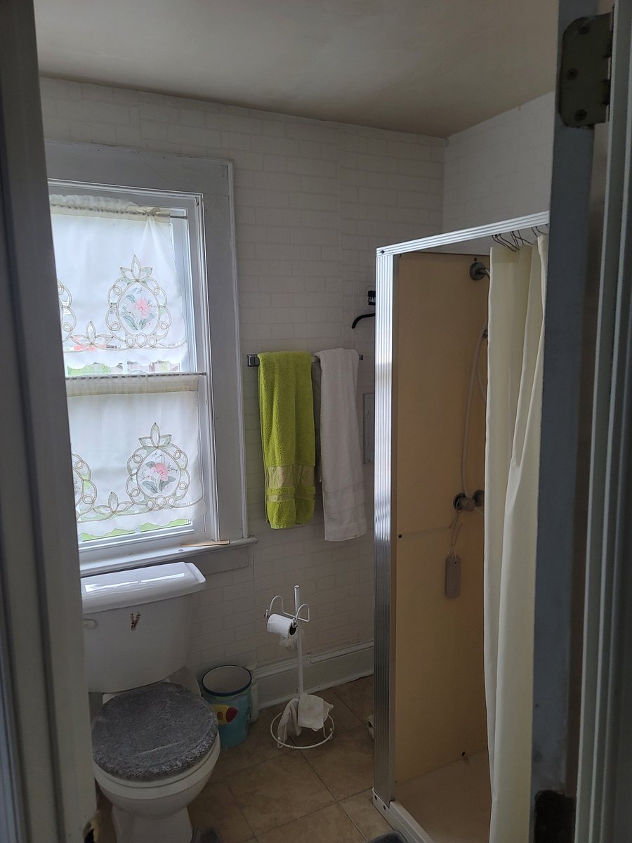 Smaller rear bathroom.