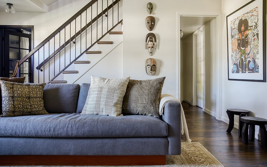 Shared Living Room: Comfortable shared living areas designed for relaxing evenings, with a calm, welcoming atmosphere throughout the home