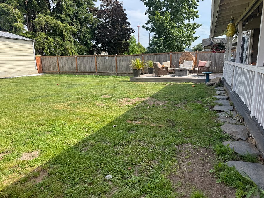 Large fully fenced yard!
*note during the month of September the yard is not accessible due to fair parking* All patio spaces still available to you!
