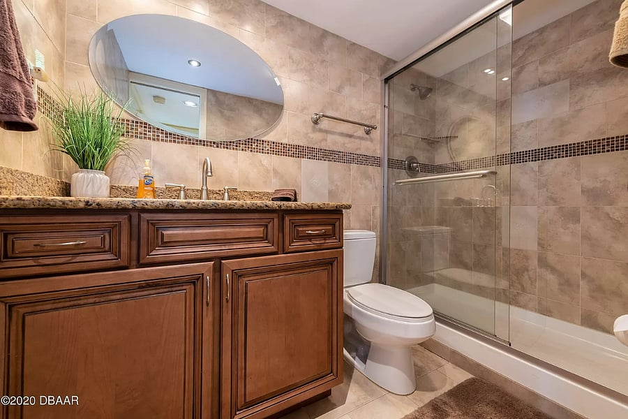 one of two bathrooms