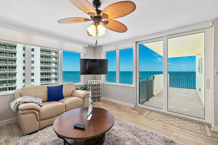 View of ocean from the 11th floor living room