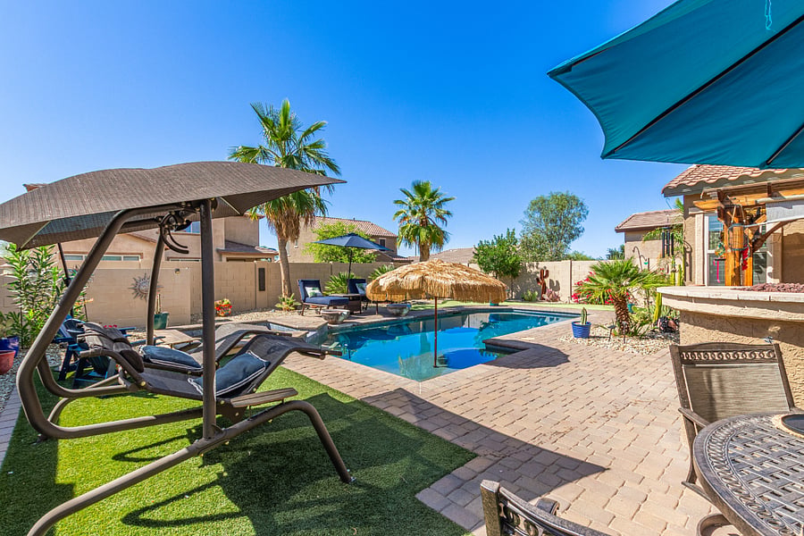 Covered swing loungers