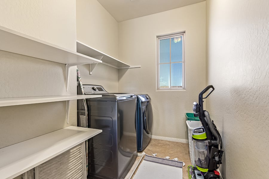 Laundry room with extra Large Smart Washer/Dryer