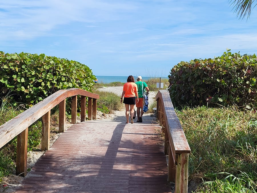 board walk to beach