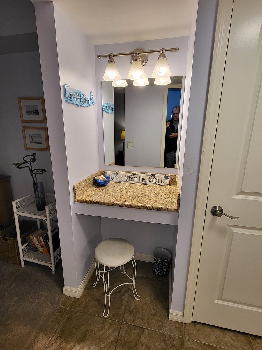 vanity off master bedroom