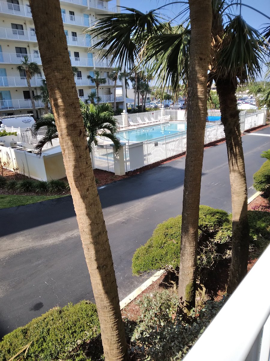 View of the pool from your front railing
