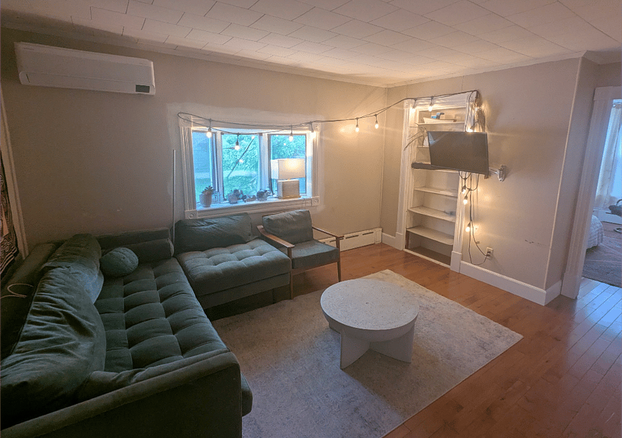 Living room with smart TV