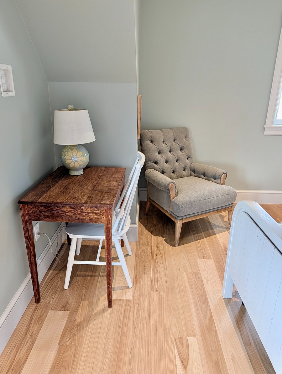 Desk and reading space in the bedroom