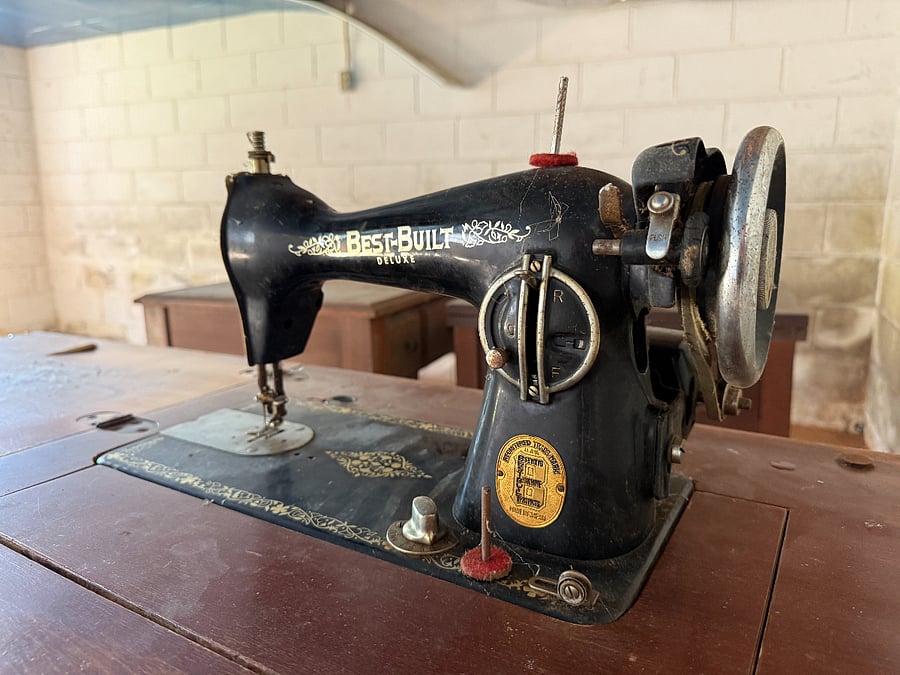 Just one of the antiques you'll find in this country cottage, which also came from the basement.