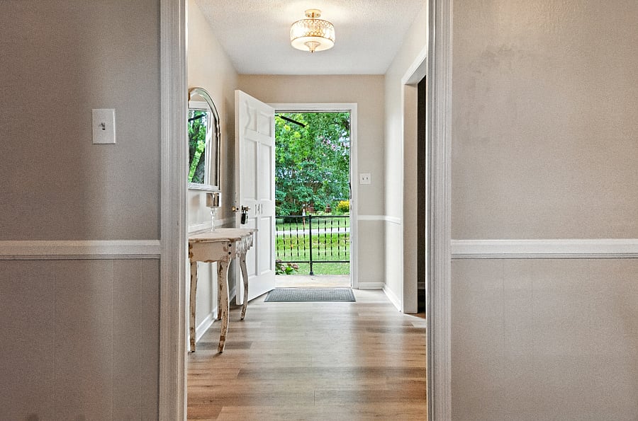 This is the view that greets you every morning, including a mirror for that final check before you head out.
