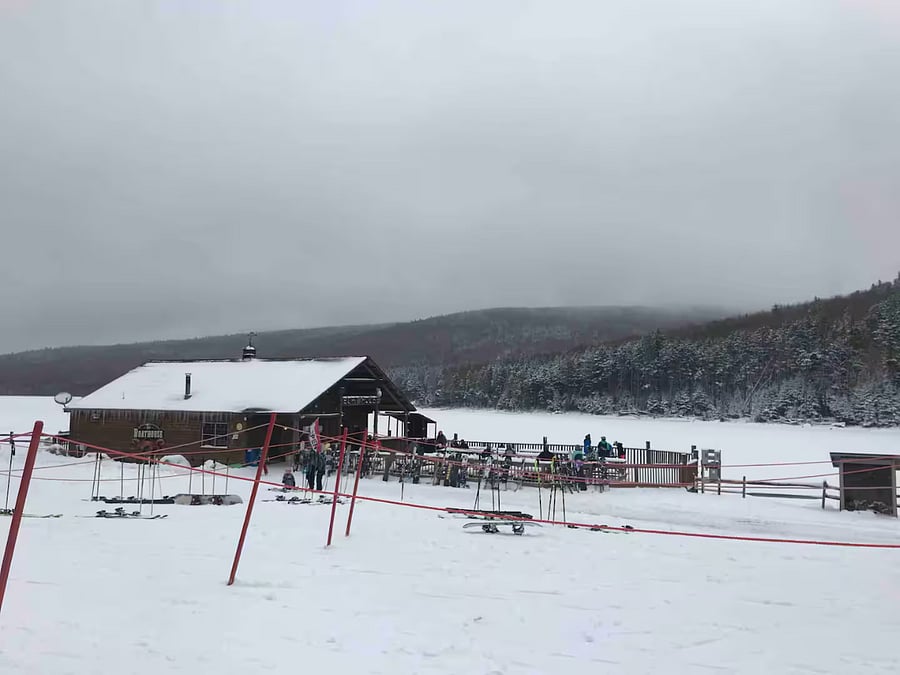The Boathouse restaurant when you need a refill - located at the bottom of Ballhooter lift!