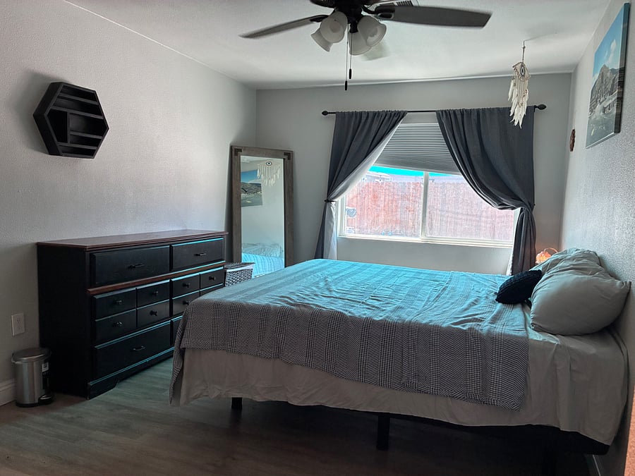 Master Bedroom with a King size bed. 