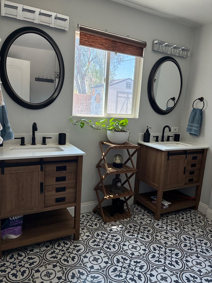 Master Bathroom features double sinks. 