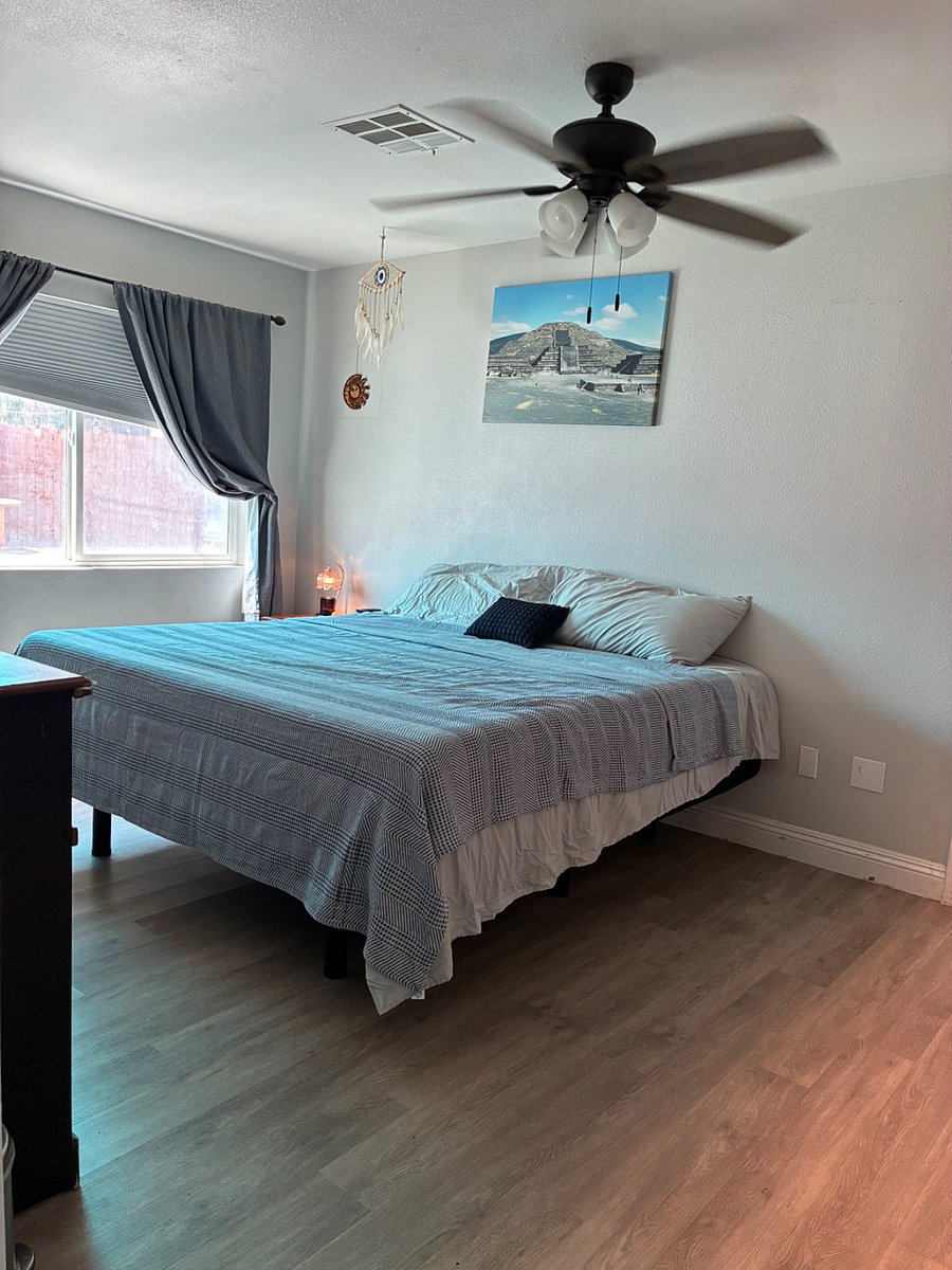 King size adjustable bed with massager. 