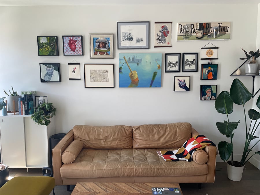 living room, and gallery wall, i like art. 