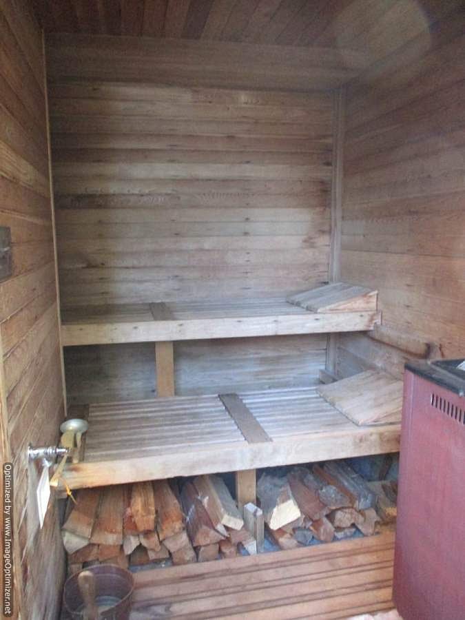 Finnish Wood Burning Sauna in Guest House