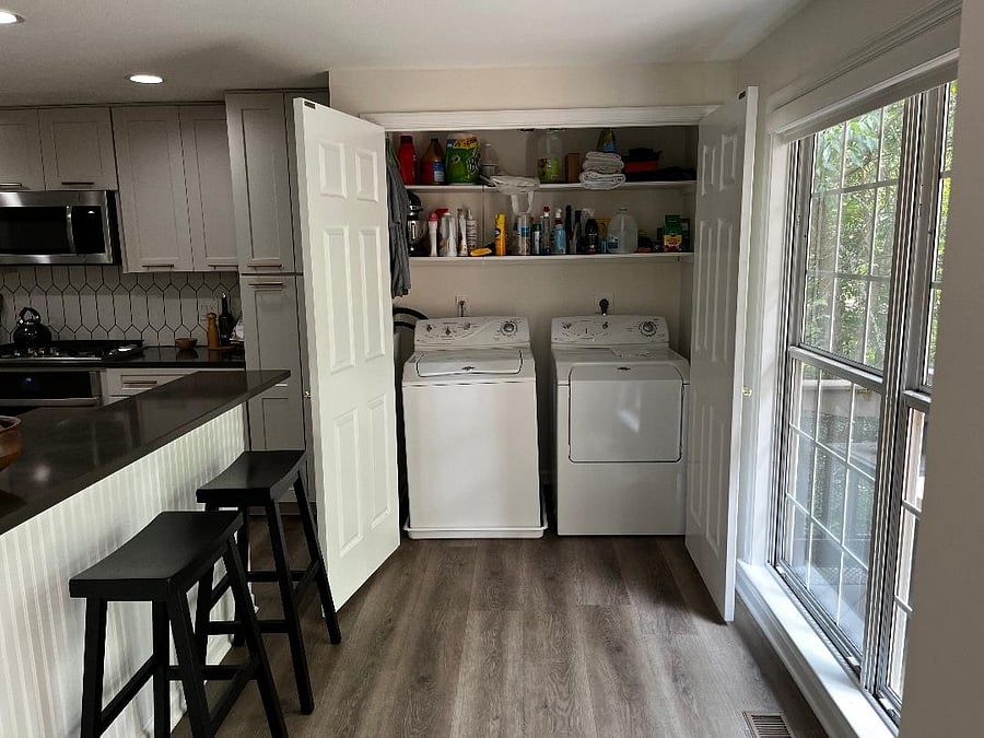 Laundry Closet in Kitchen