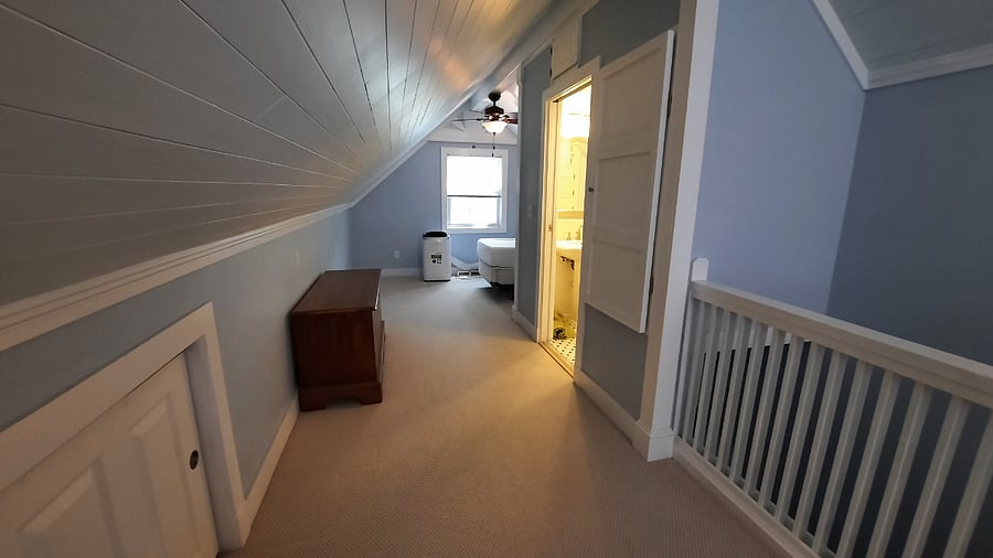 Attic space half bath