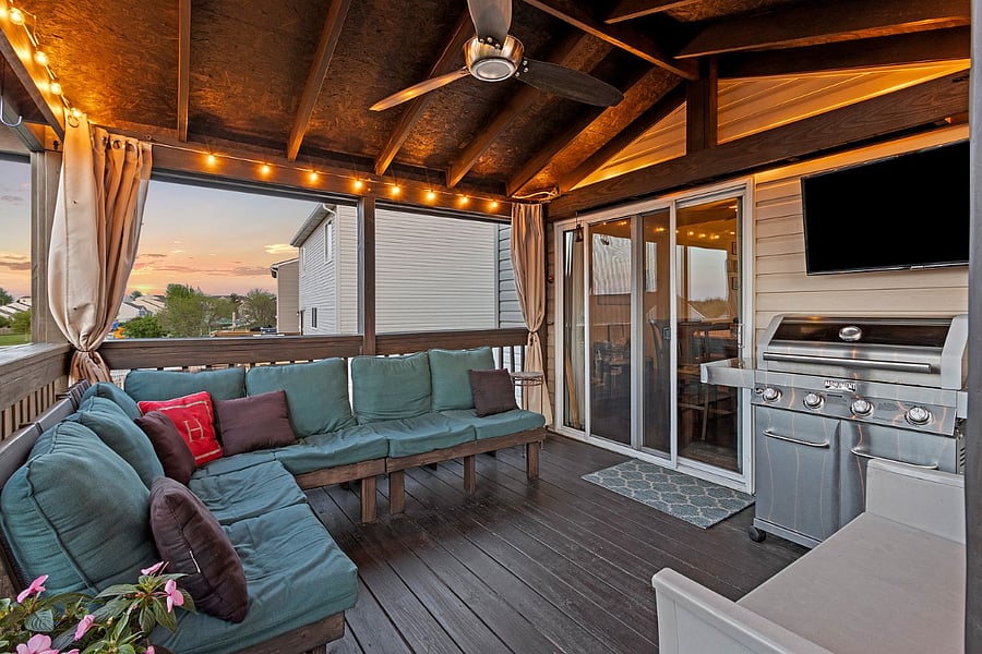 Rear deck.