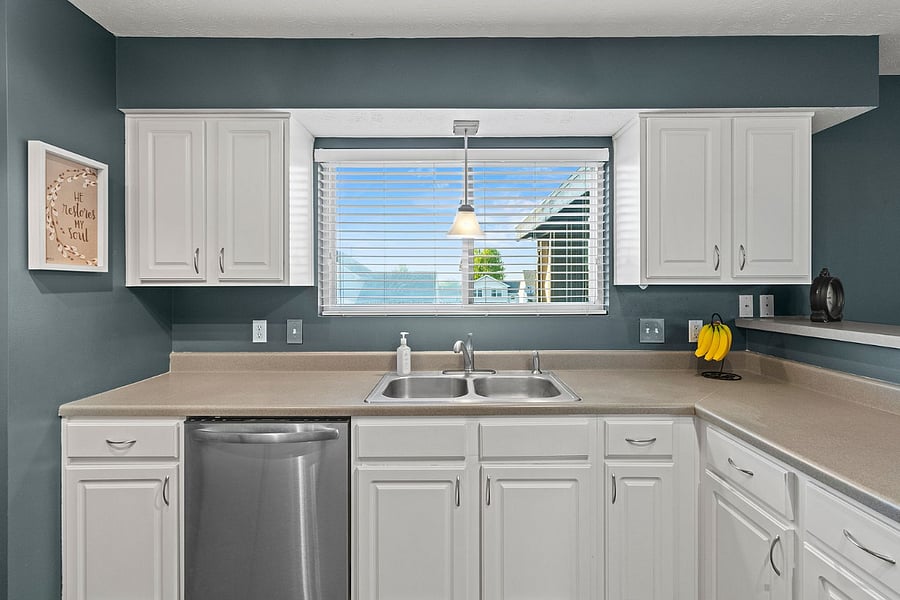 Kitchen sink area.