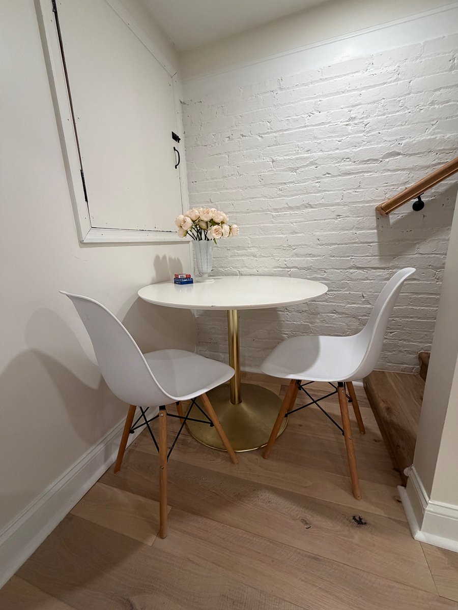 Table can be used for dining or WFH space