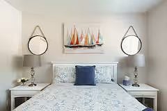 Bedroom 2, Queen Bed with Pottery Bard duvet, cotton sheets