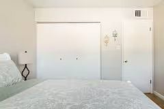 Bedroom #3 with delightful decor, pottery Barn duvet, cotton sheets