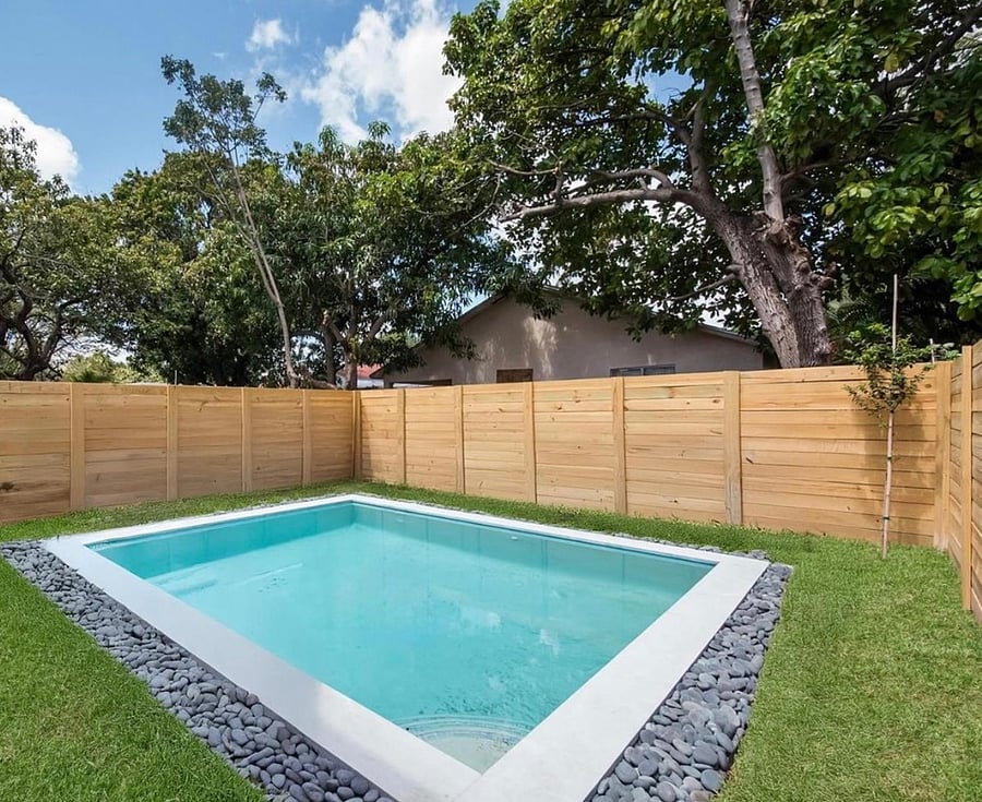 Private salt water pool