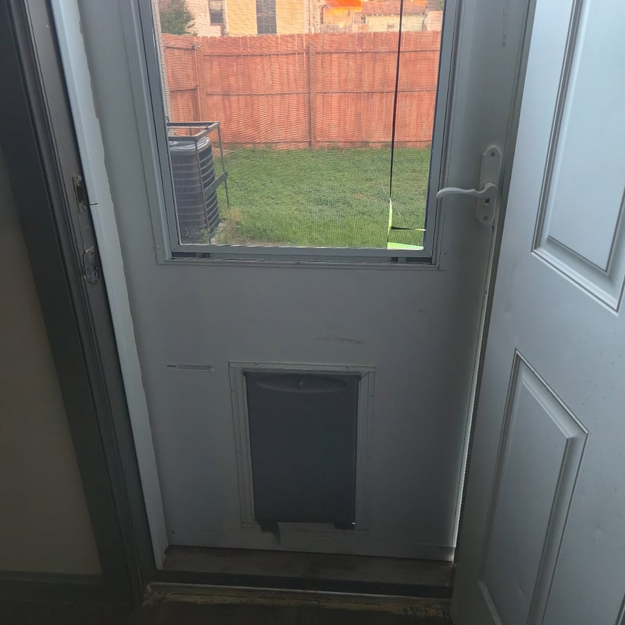 Dog Door to Fenced Backyard