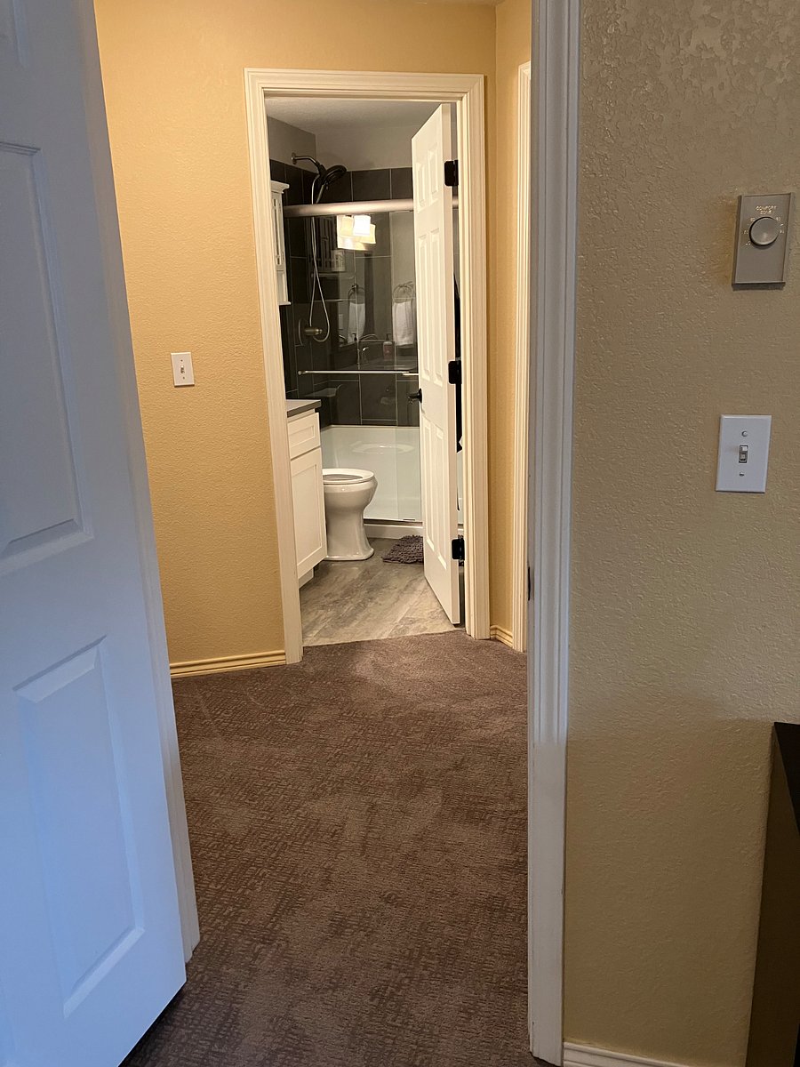 View from your bedroom door to your bathroom. Just across the hall.
