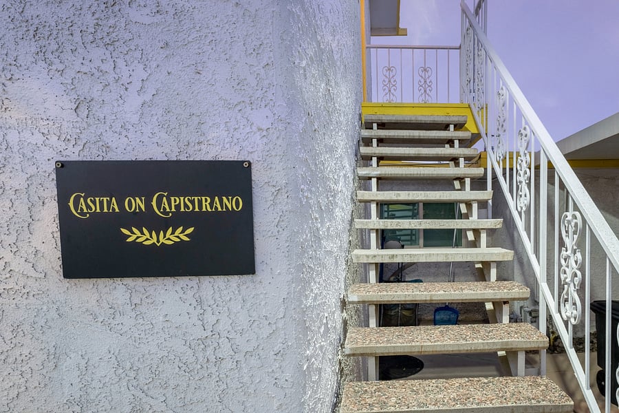 Stairs to get to casita