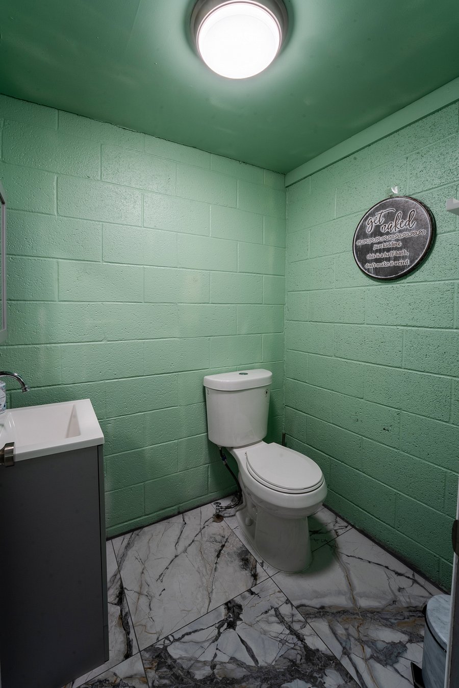 Garage half bathroom
