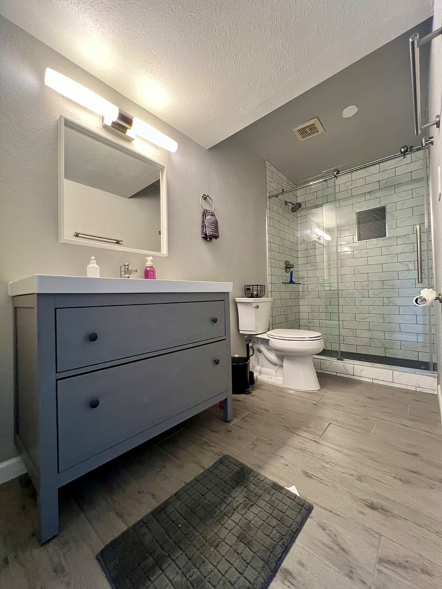 On-suite bathroom for primary bedroom.