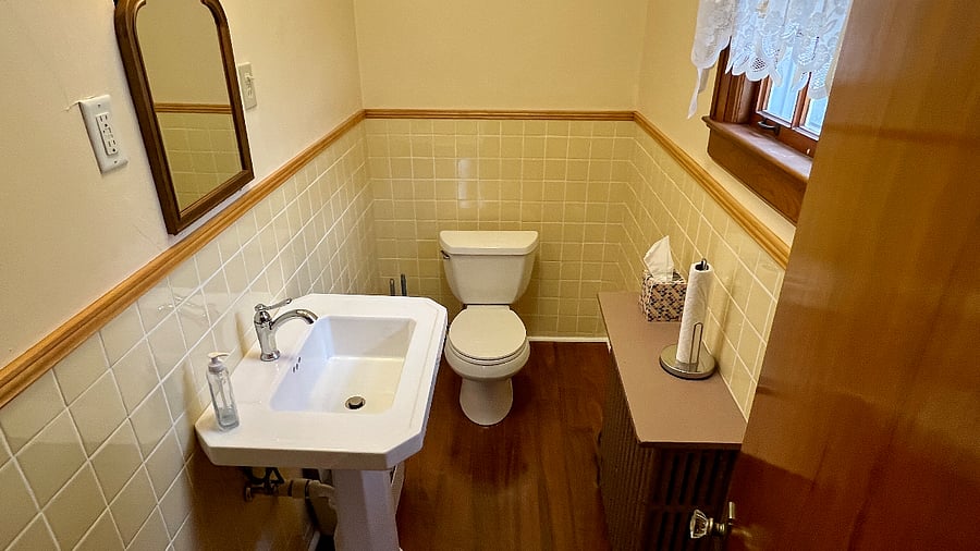 Shared half-bath. Ground floor.
