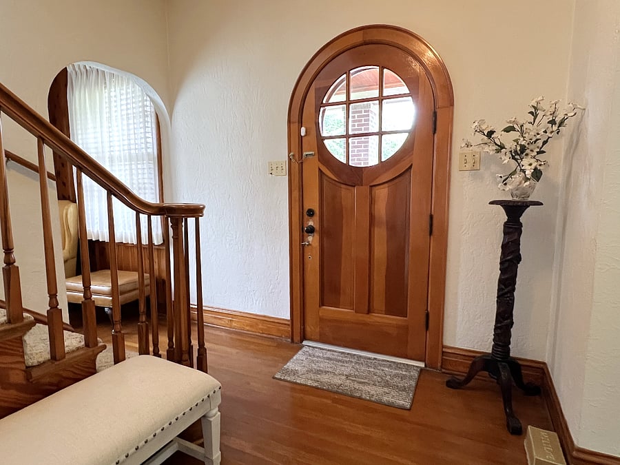 Front entry, shared.