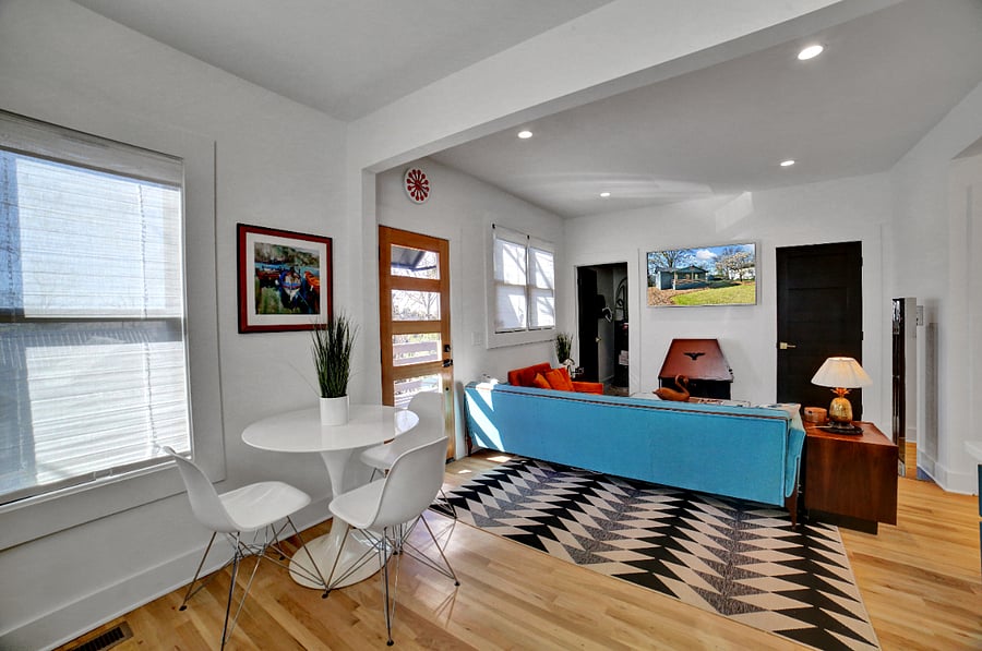 Kitchen into Living Room