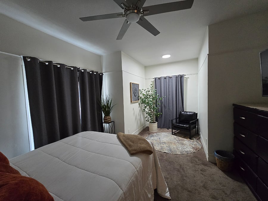 Bedroom with sitting area