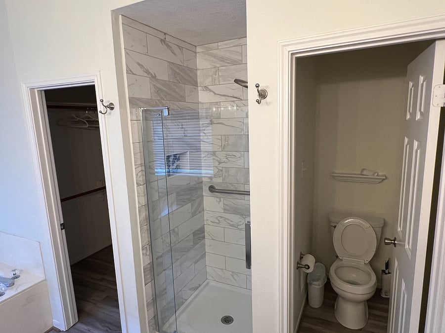 Master shower