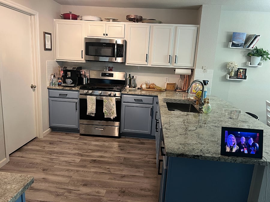 Kitchen fully stocked with tons of appliances, an impressive coffee maker, everything you could possibly need!